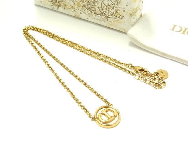 1円 Christian Dior クリスチャンディオール ネックレス ペンダント アクセサリー レディース ゴールド系 AK3162アN