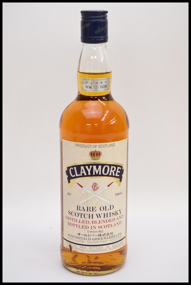 あぶさん用CLAYMORE スコッチウイスキー レアオールド 未開栓 CLAYMORE RARE OLD SCOTCH WHISKY 750ml 43％ クレイモア レア