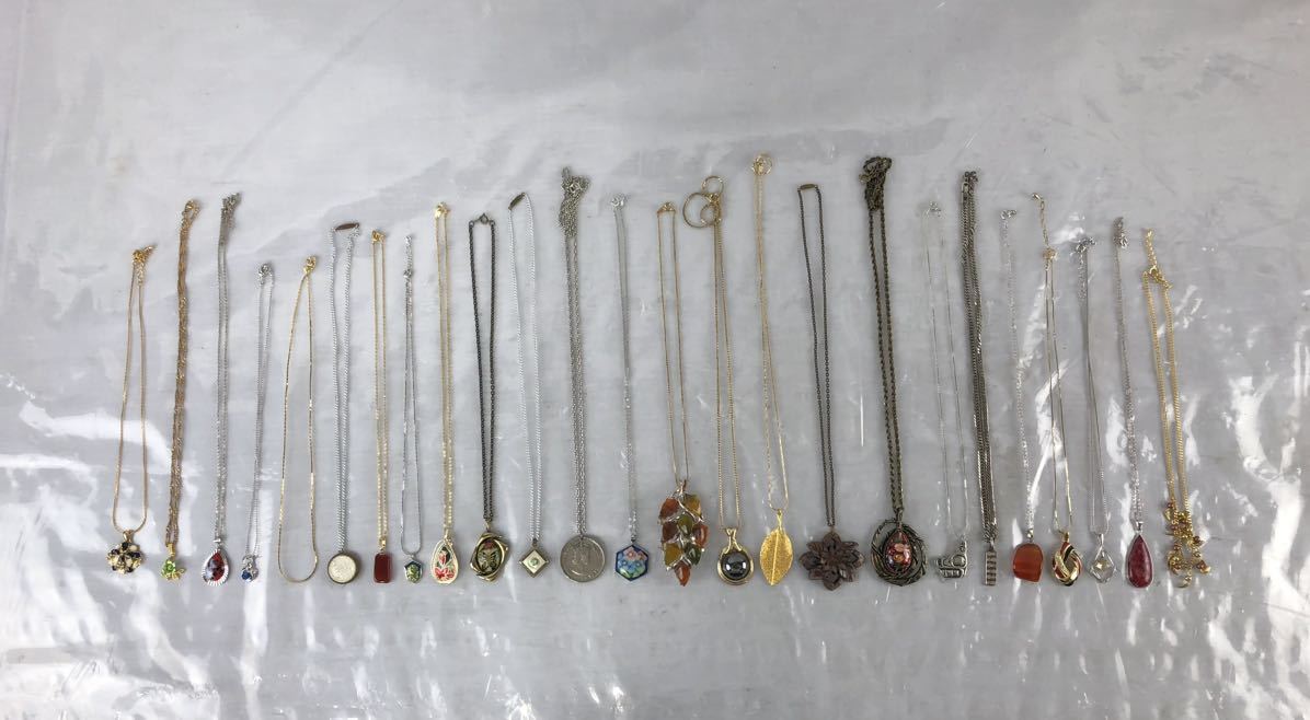 HT3963】処分品 ネックレス 大量おまとめ 50本 セット 詳細不明 旧家