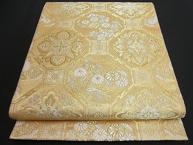 平和屋着物■六通柄袋帯　唐織　蜀江花文　金糸　鈴乃屋扱い　逸品　tx6062