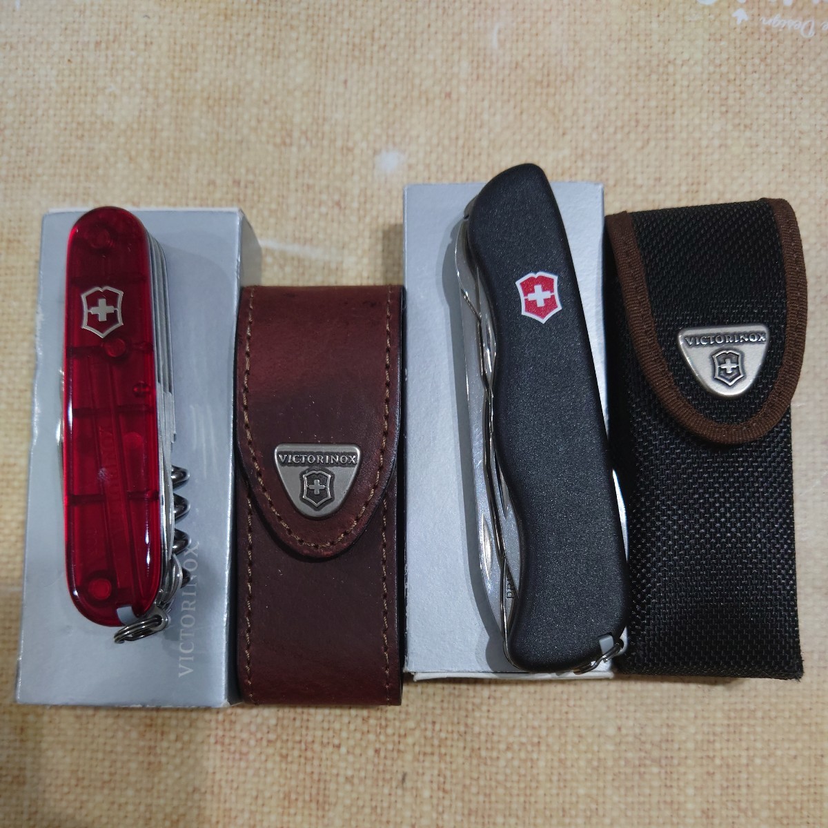 ビクトリノックス 革ケース付き2本セット 未使用極美品