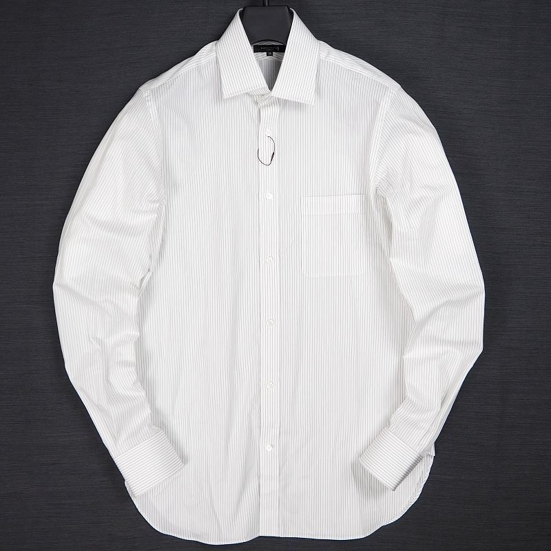 L125 新品 定価1.7万 マッキントッシュロンドン 英国調 ストライプ シャツ 長袖 39 ドレスシャツ ワイシャツ MACKINTOSH LONDON ビジネス 