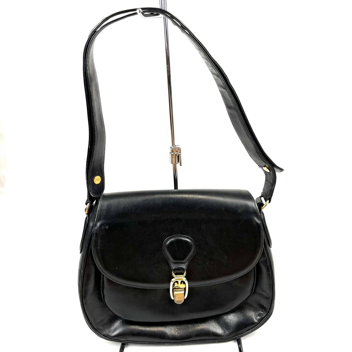 1円スタート CELINE 馬車金具 レザー ショルダーバッグ | 1STSSS.COM