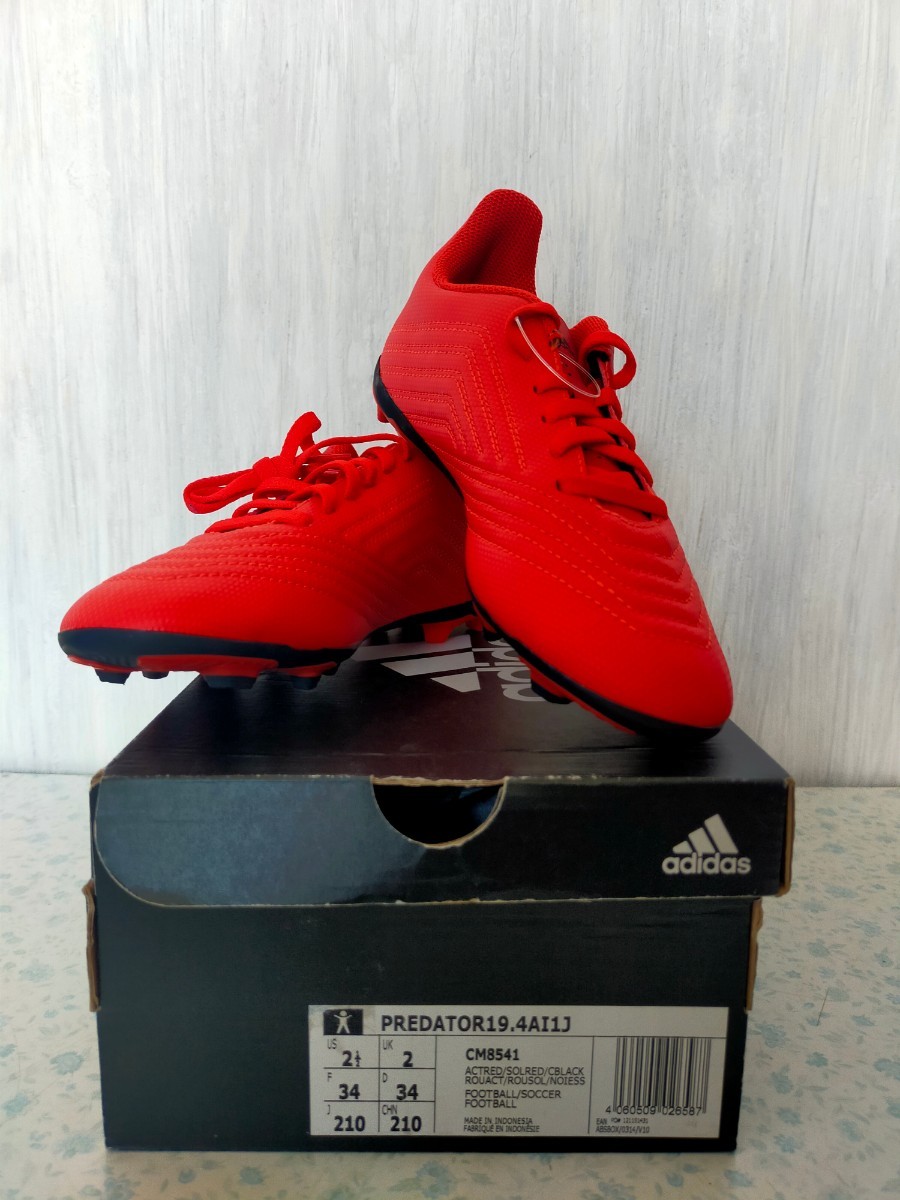 21.0cm★即決！adidas アディダス　PREDATOR19.4 AI1J サッカースパイク サッカーシューズ 靴　ジュニア　キッズ