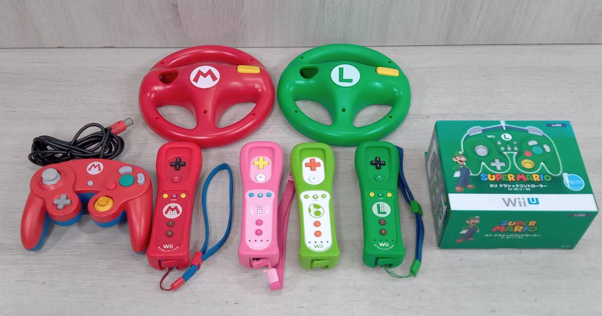 送料無料！お買い得Wii U &カセット8本➕マリオカートコントローラ Amazon.co.jp: マリオカート8 ハンドル for Wiiリモコン マリオ : ゲーム