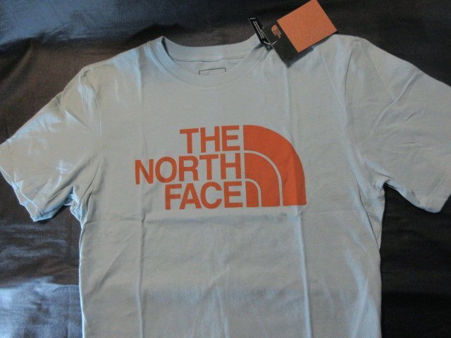 本物正規◆ノースフェイス◆Tシャツ HALFDOME■水色/薄茶■S■新品■アメリカ限定/TOURMARINE/BDT