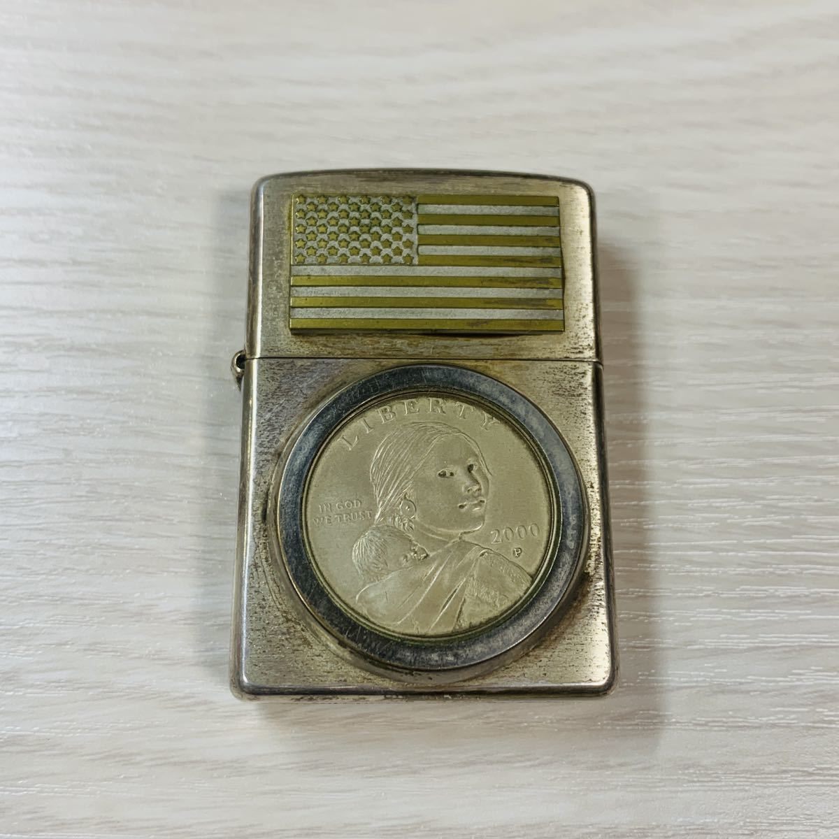 ZIPPO ジッポ LIBERTY IN GOD WE TRUST 2000 コイン貼り(Zippo)｜売買 