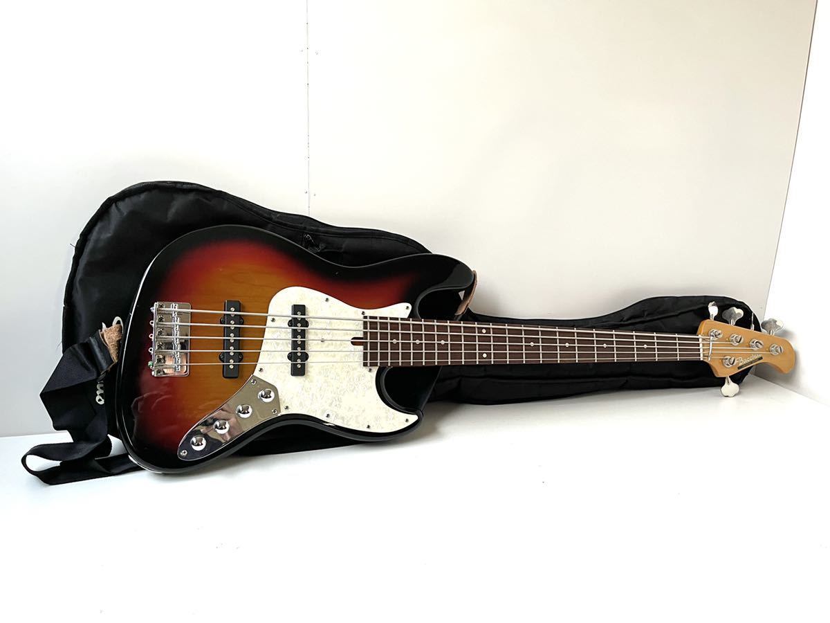 Bacchus/バッカス 5弦 エレキベース ソフトケース付き 動作未確認 現状品
