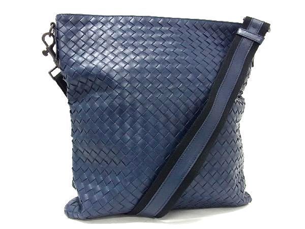 1円 BOTTEGA VENETA ボッテガヴェネタ イントレチャート レザー クロス
