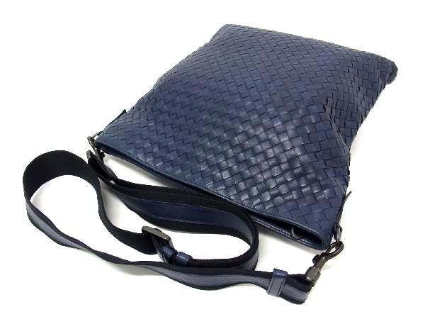 1円 BOTTEGA VENETA ボッテガヴェネタ イントレチャート レザー クロス