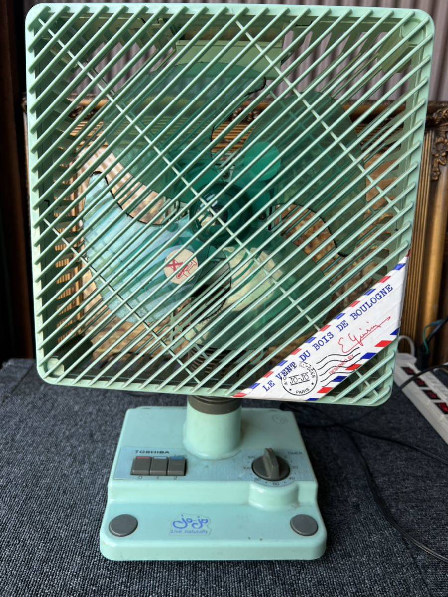 TOSHIBA 東芝 扇風機 F-014G 昭和レトロ Live naturally jo-jo 古い 