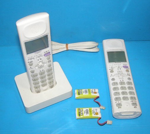 〔2〕【動作品】☆SHARP JD-KS210V(子機/充電器付)+JD-KS211V(受話子機) (対応機種：JD-G60CL、JD-G60CW/送料：520円)