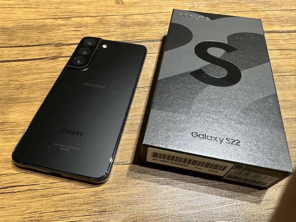 美品】Galaxy S22 256GB ファントムブラック ブラック Black SIM 美品】Galaxy S22 256GB ファントムブラック ブラック Black SIM