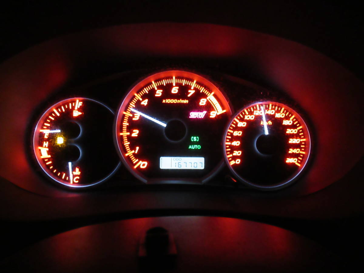 ■ インプレッサ WRX STi ( GRB ) C型 後期 用 純正 スピードメーター 167，708km ■