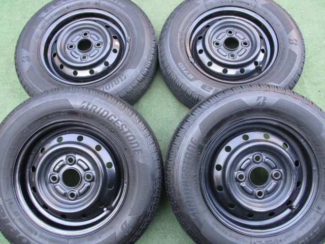 スズキ DA17V エブリイ 純正 スチールホイール タイヤ 4本 4H-100 12