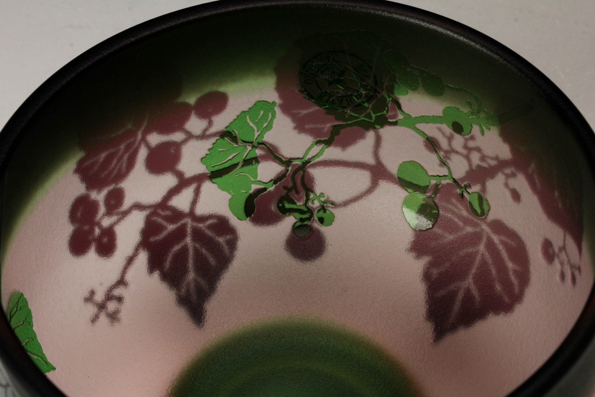 【希少 美品】ギヤマン茶器 共箱・共布・共栞付 北一硝子「氷結シリーズ」 北一硝子 ぎやまん サンドブラスト茶碗 ガラス 共箱 栞 茶道具 本物