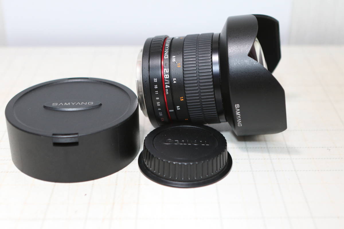 14mm F2.8 SAMYANG 中古 (キヤノンRF用) 単焦点レンズEFマウント