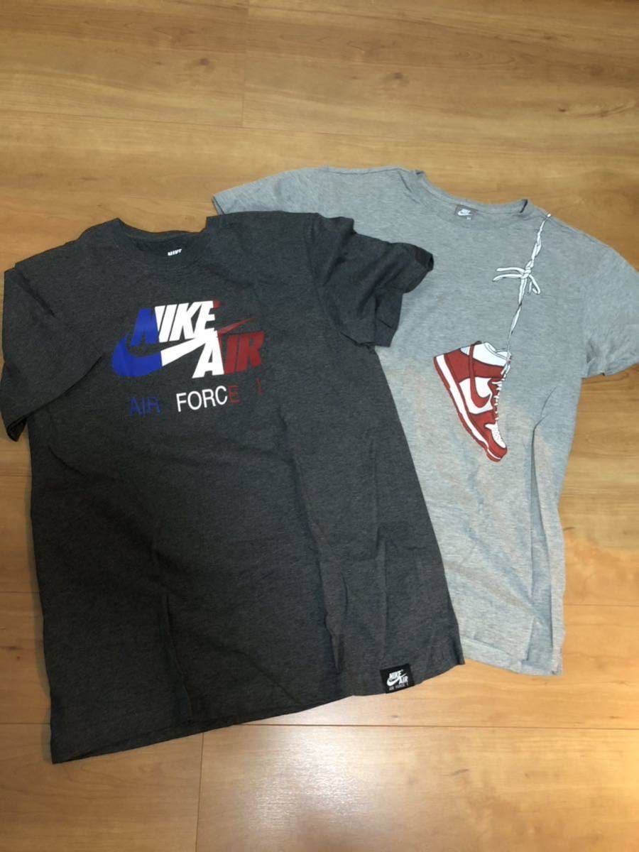 ２枚セット XL nike Tシャツ 半袖Tシャツ dunk air force1 af1 肩掛け グレー 灰色 