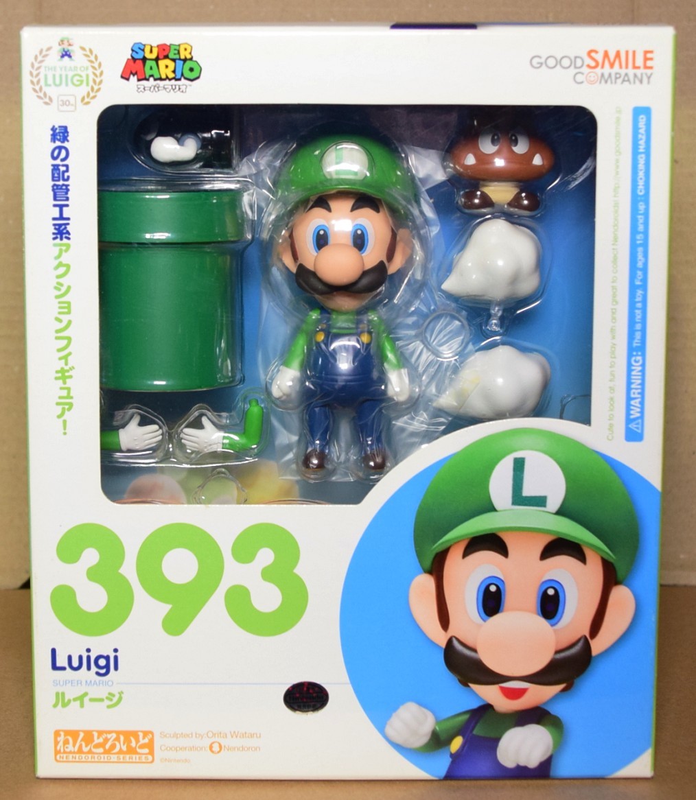 新品☆ねんどろいど ルイージ （スーパーマリオ）☆未開封 393