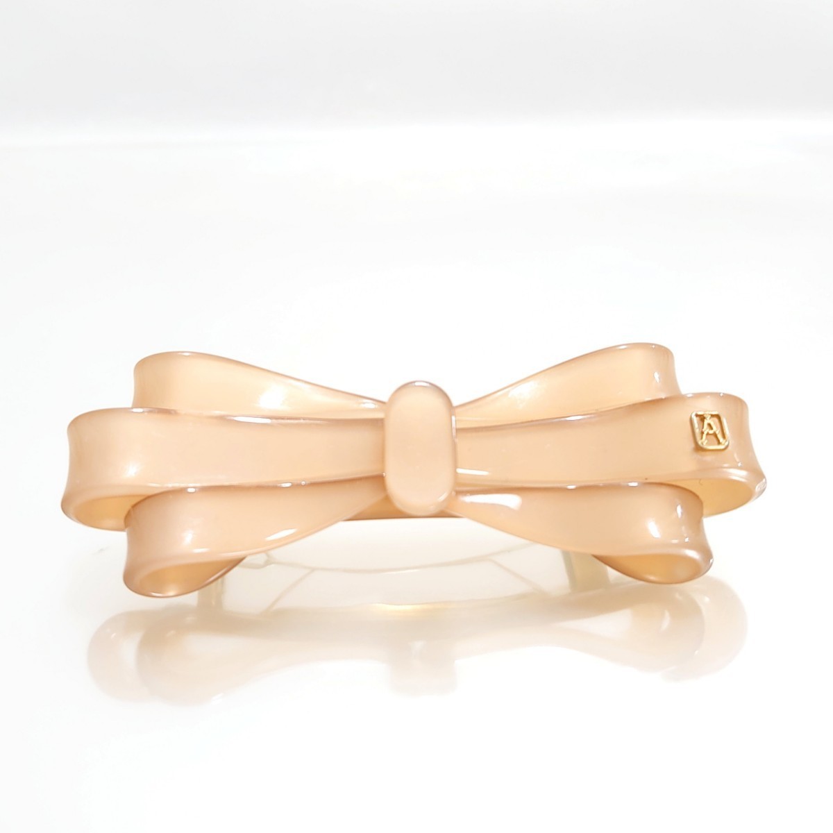 ☆極美品 アレクサンドルドゥパリ リボン バレッタ (L) 8cm