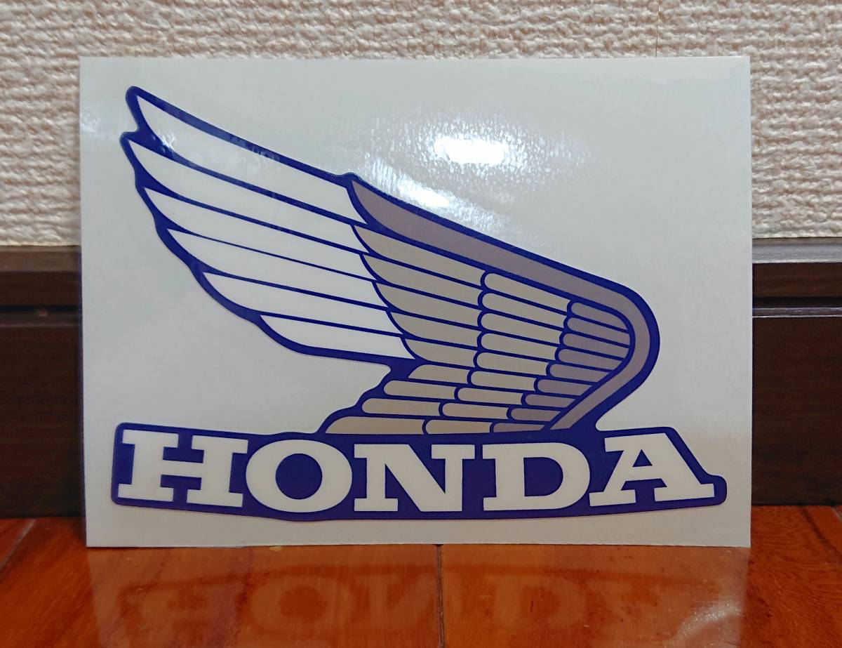 送料無料　ホンダウィングマークステッカー左右セット　CBX400F　青/白1型カラー HONDA ステッカー ウイング 純正品 左右SET&frasl;ホンダ パステルロード