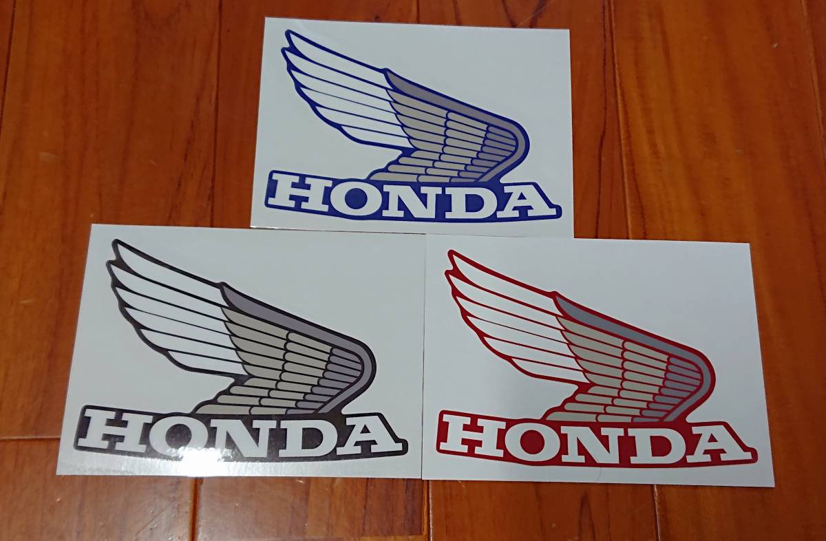 送料無料　ホンダウィングマークステッカー左右セット　CBX400F　青/白1型カラー HONDA ステッカー ウイング 純正品 左右SET&frasl;ホンダ パステルロード