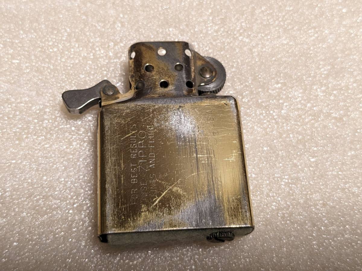 送料140～】zippo 1986年製 リバティコイン 真鍮 アンティーク MADE IN 