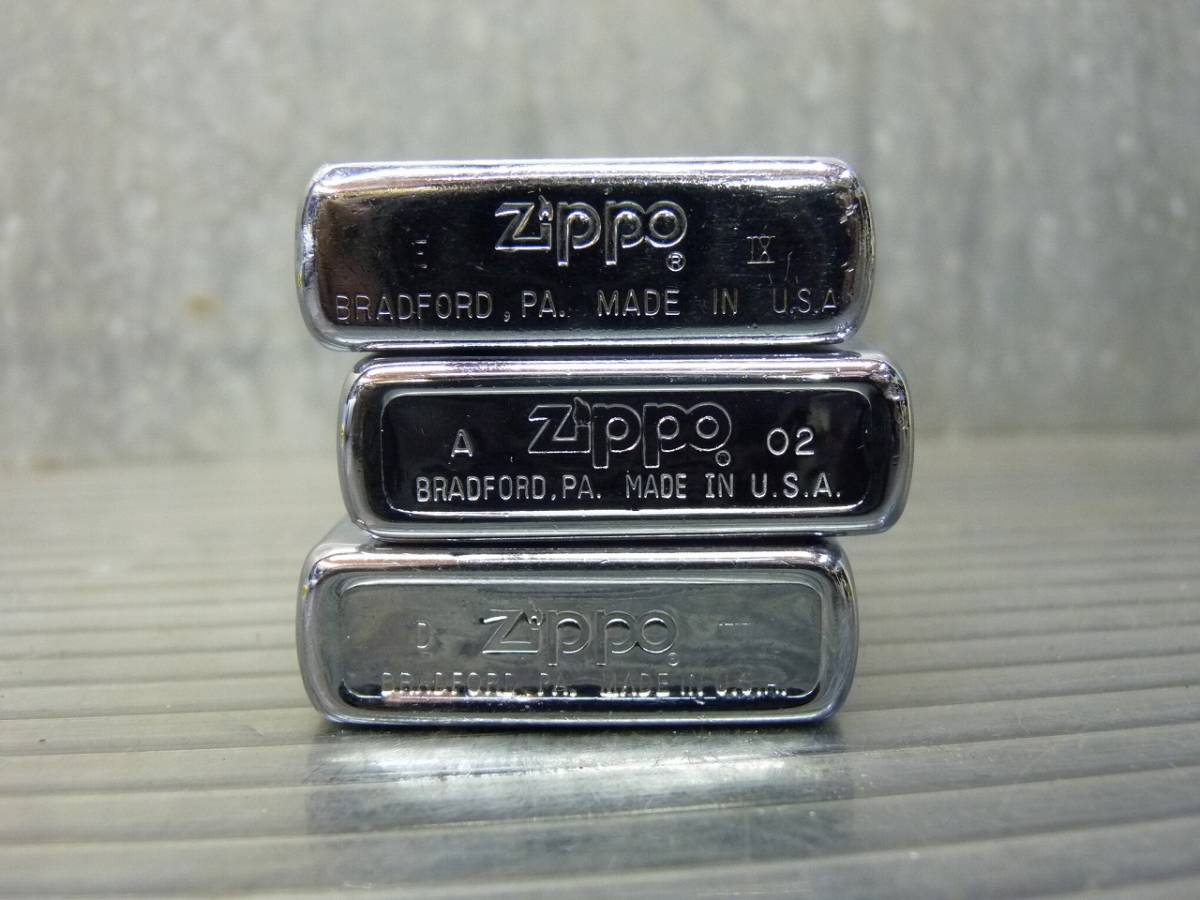 Nz03）ZIPPO ジッポー オイルライター まとめて3個 100円スタート