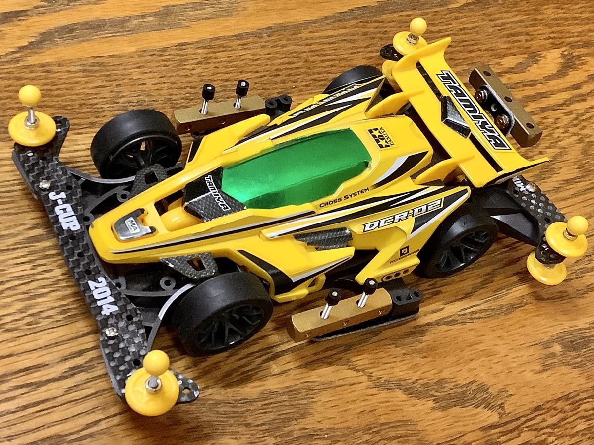 1円スタート タミヤ ミニ四駆 完成品 デクロス02 カーボンステー 