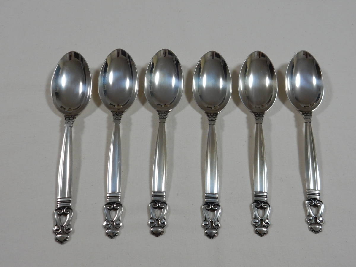 【ジョージジェンセン】純銀/約120g ディナースプーン 2点【エコーン】 ジョージジェンセン エコーン ジョージジェンセン エコーン 純銀製