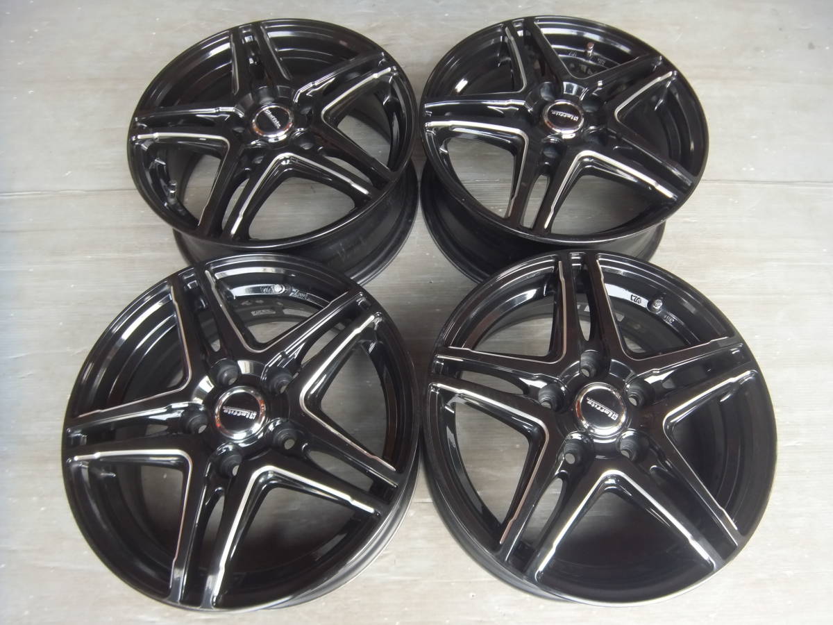 セレナ ステップワゴン アイシス ラフェスタ☆社外アルミホイール 15x6J 5-114.3 +43 ハブ73☆4本セット 30513