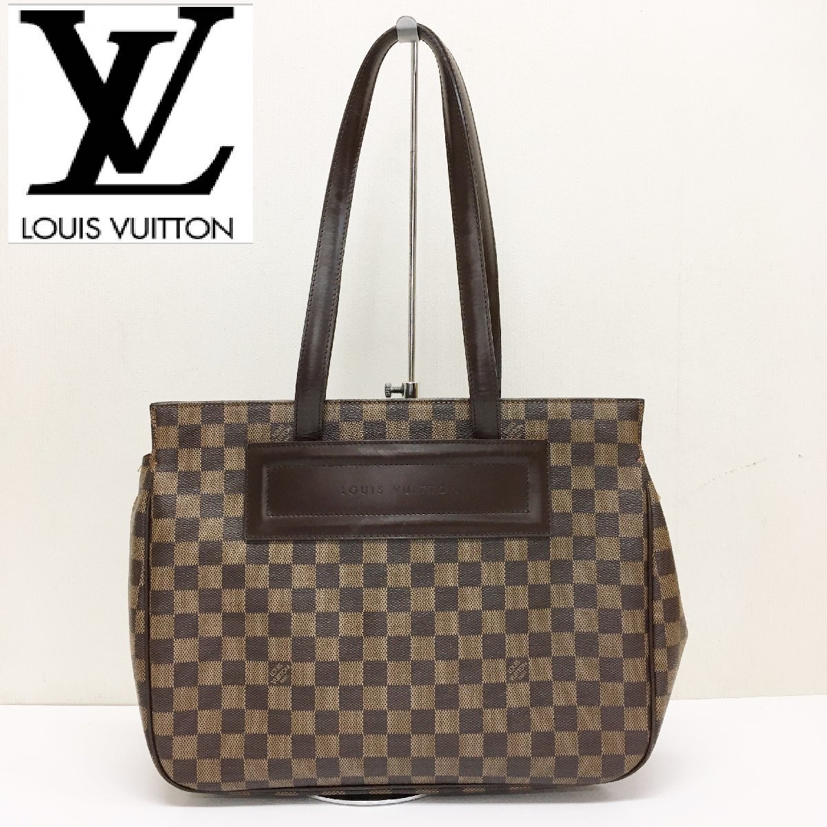 Louis Vuitton/トートバッグ/ダミエ エベヌ/パリオリ/レザー/ブラウン 