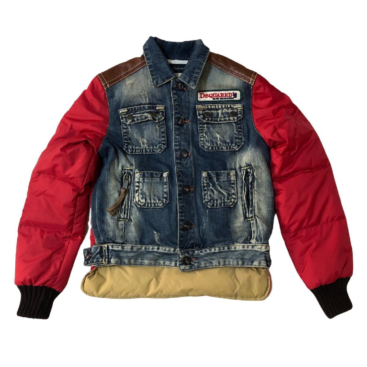DSQUARED2 ディースクエアード デニム切り替えジャケット ブルー系 