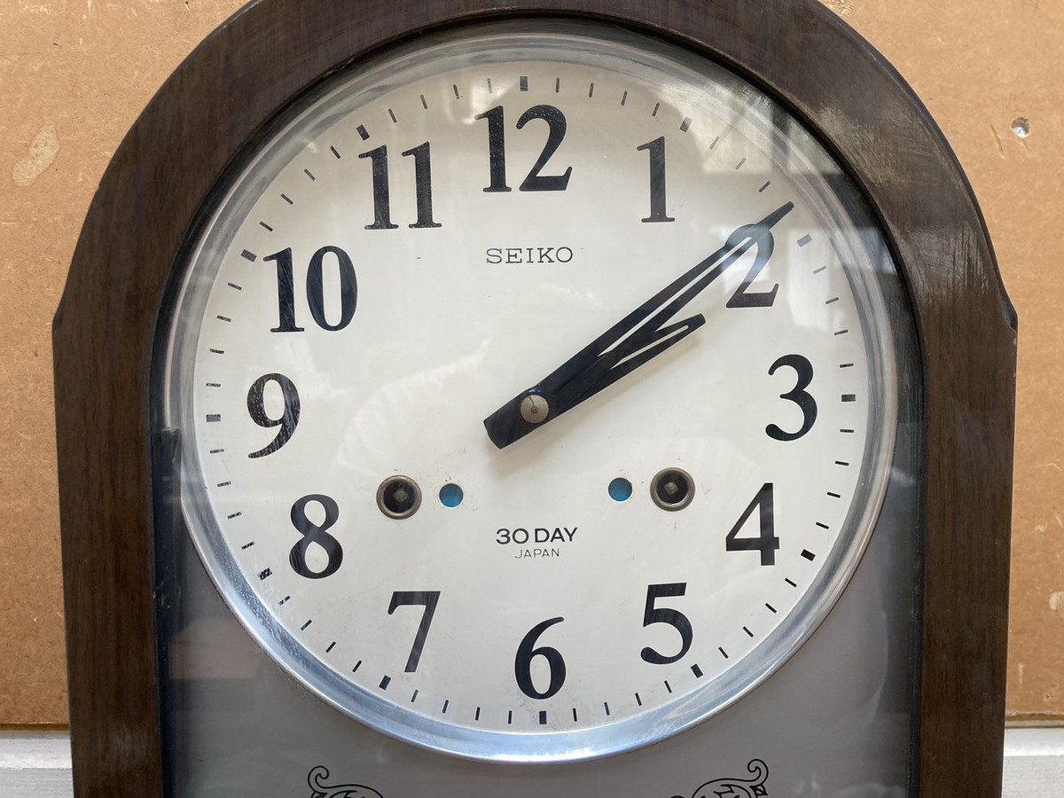5-29】SEIKO 1ヵ月巻掛時計 セイコー 柱時計 振り子時計 ゼンマイ式