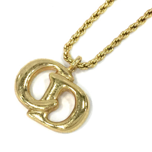 Christian Dior クリスチャン ディオール ネックレス ゴールド CDロゴ