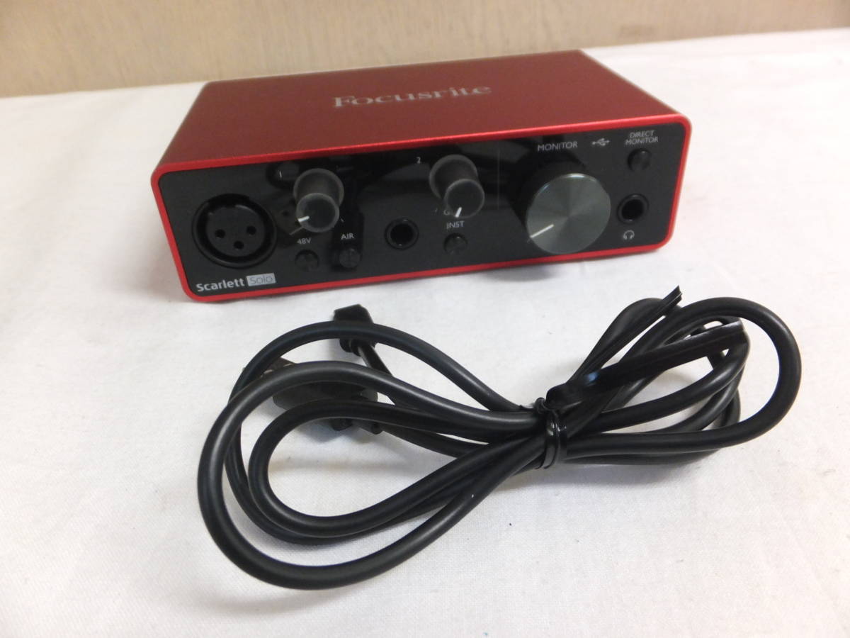 ☆中古・通電のみ確認☆Focusrite Scarlett solo 3rd Gen フォーカス