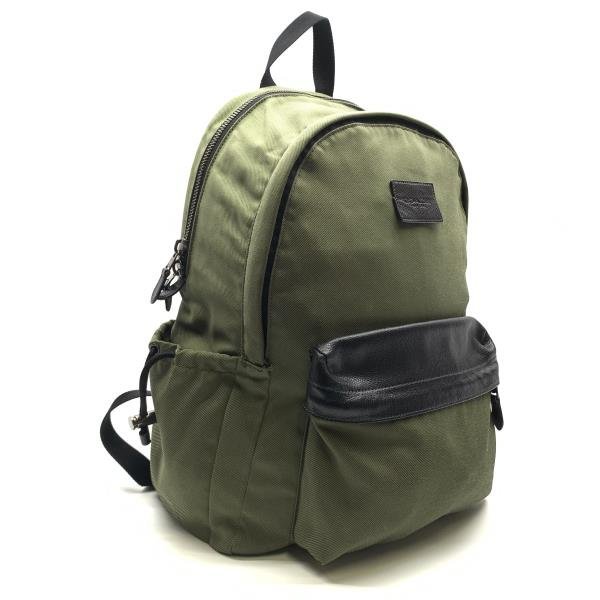 新品 COACH グリーン バックパック リュック バッグ 鞄 コーチ レザー 