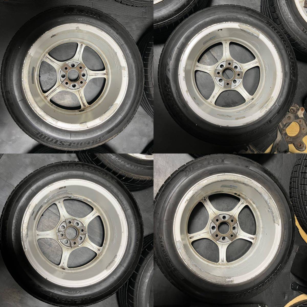 当時物 レイズ グラムライツ 57C 希少ホワイト15インチ 7J＋38 PCD100