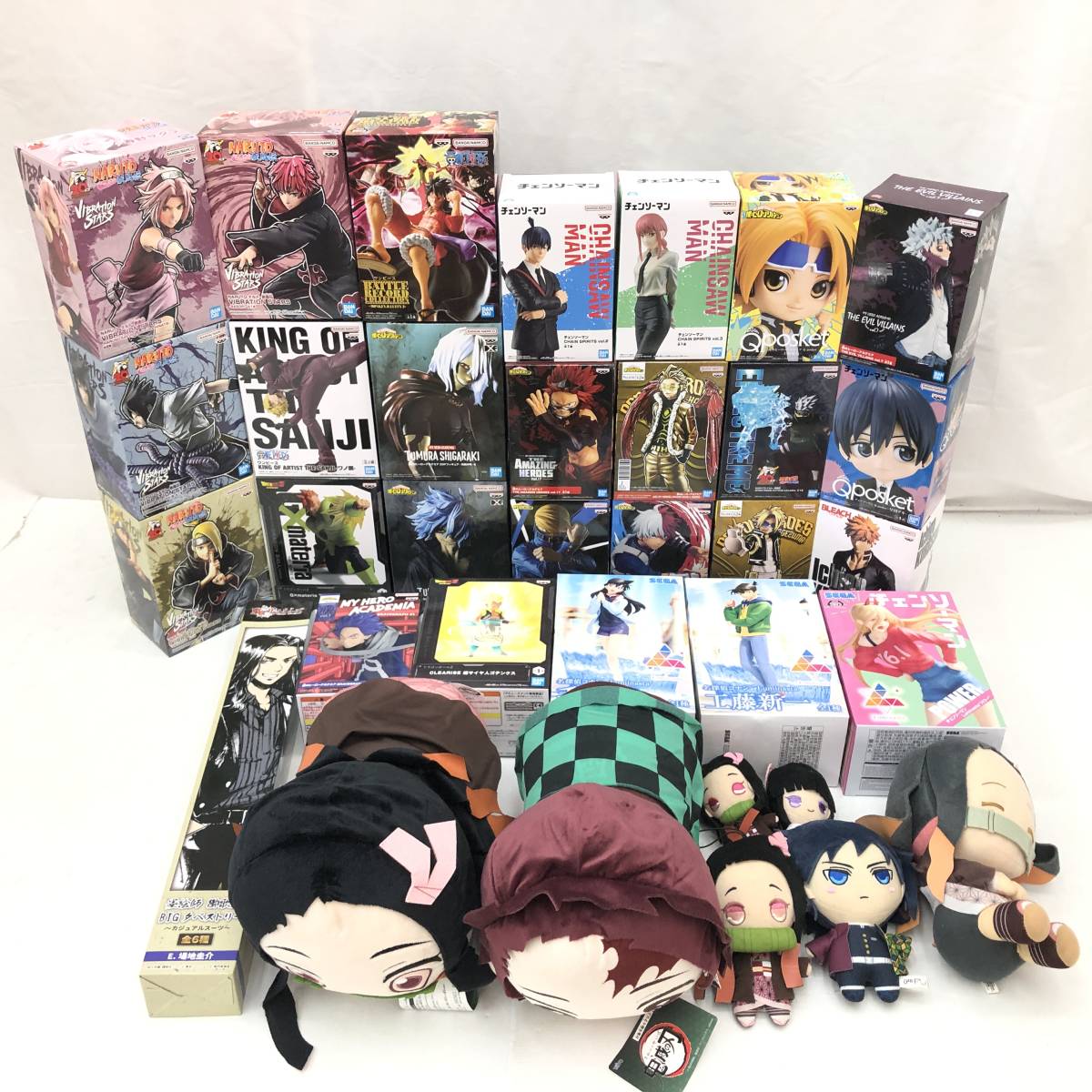 少年漫画ジャンプ系フィギュア＆グッズまとめ チェンソーマン ドラゴンボール ナルト ブリーチ ワンピース ヒロアカ ぬいぐるみ 