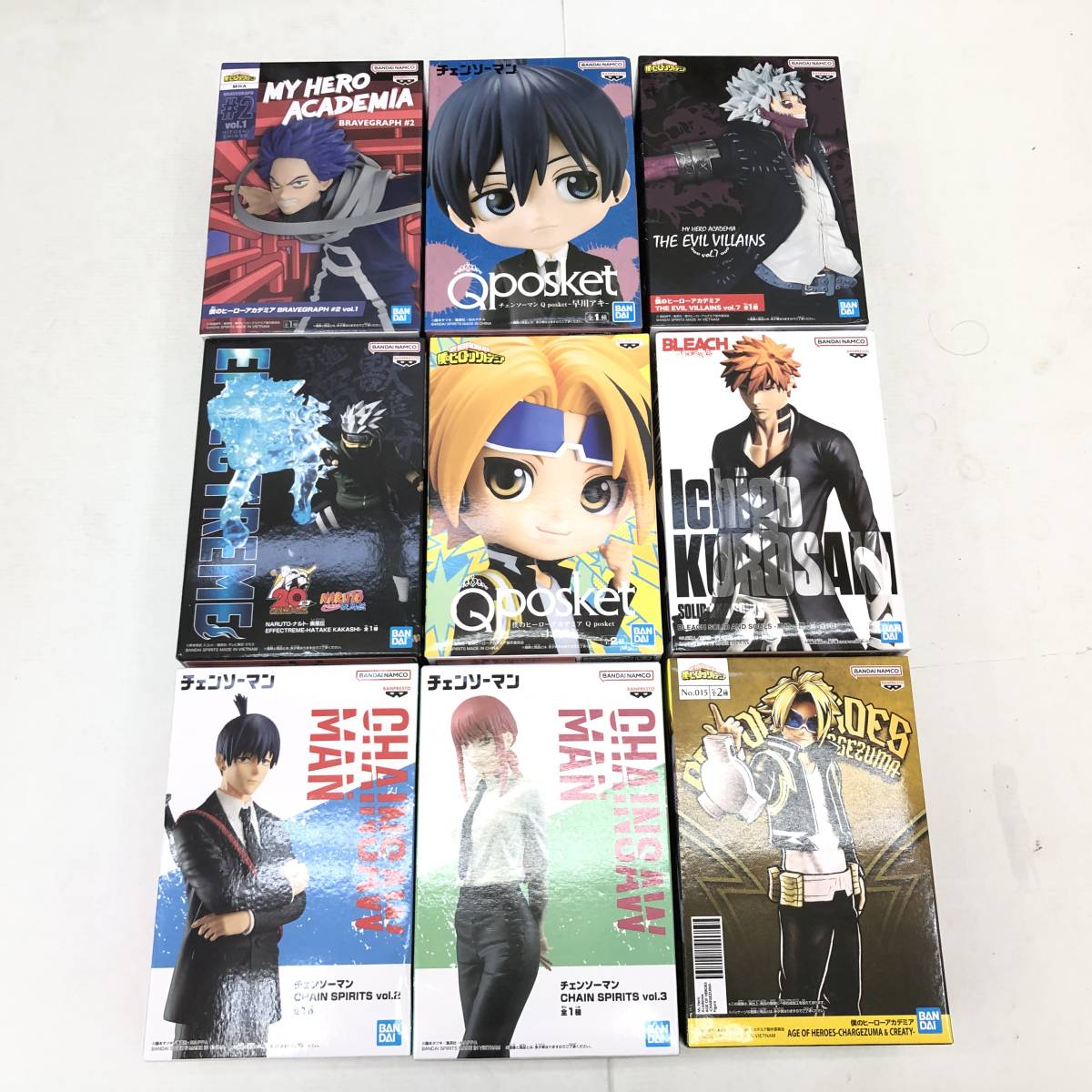 少年漫画ジャンプ系フィギュア＆グッズまとめ チェンソーマン ドラゴンボール ナルト ブリーチ ワンピース ヒロアカ ぬいぐるみ 