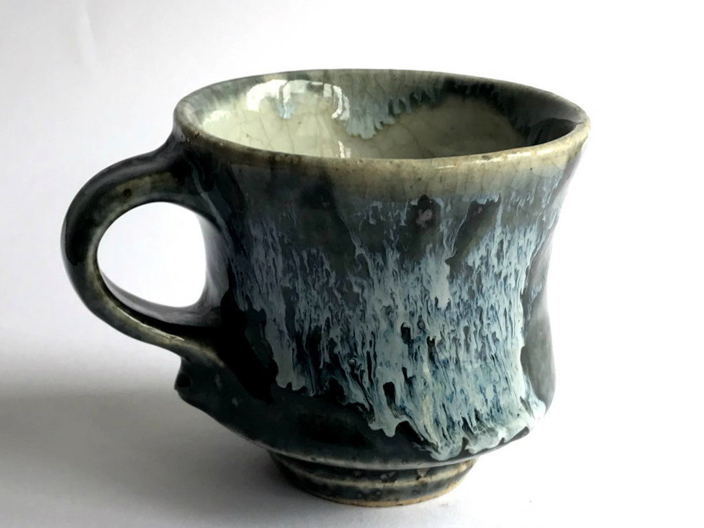 河井寛次郎 海鼠釉湯呑1客 カップ コーヒカップ 珍品 収集家愛用品