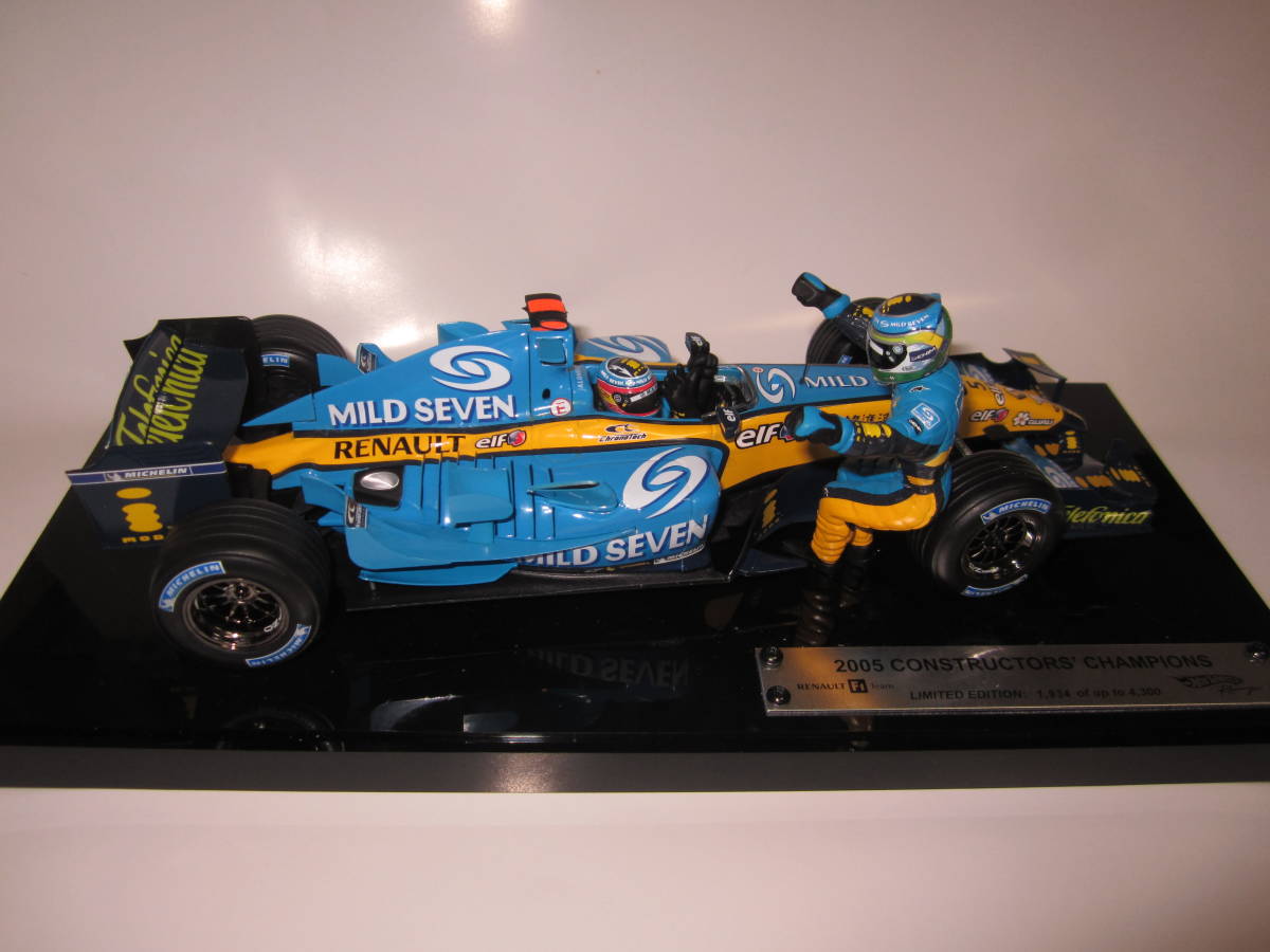 ホットウィール 1⁄18 ルノー R25 アロンソ 2005 チャンピオン RENAULT