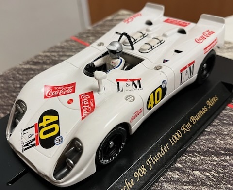 ●FLY1/32スロットカー//PORSCHE 908 FLUNDER/1000km BUENOS AIRES/L&M/#40/USED/オマケ付き