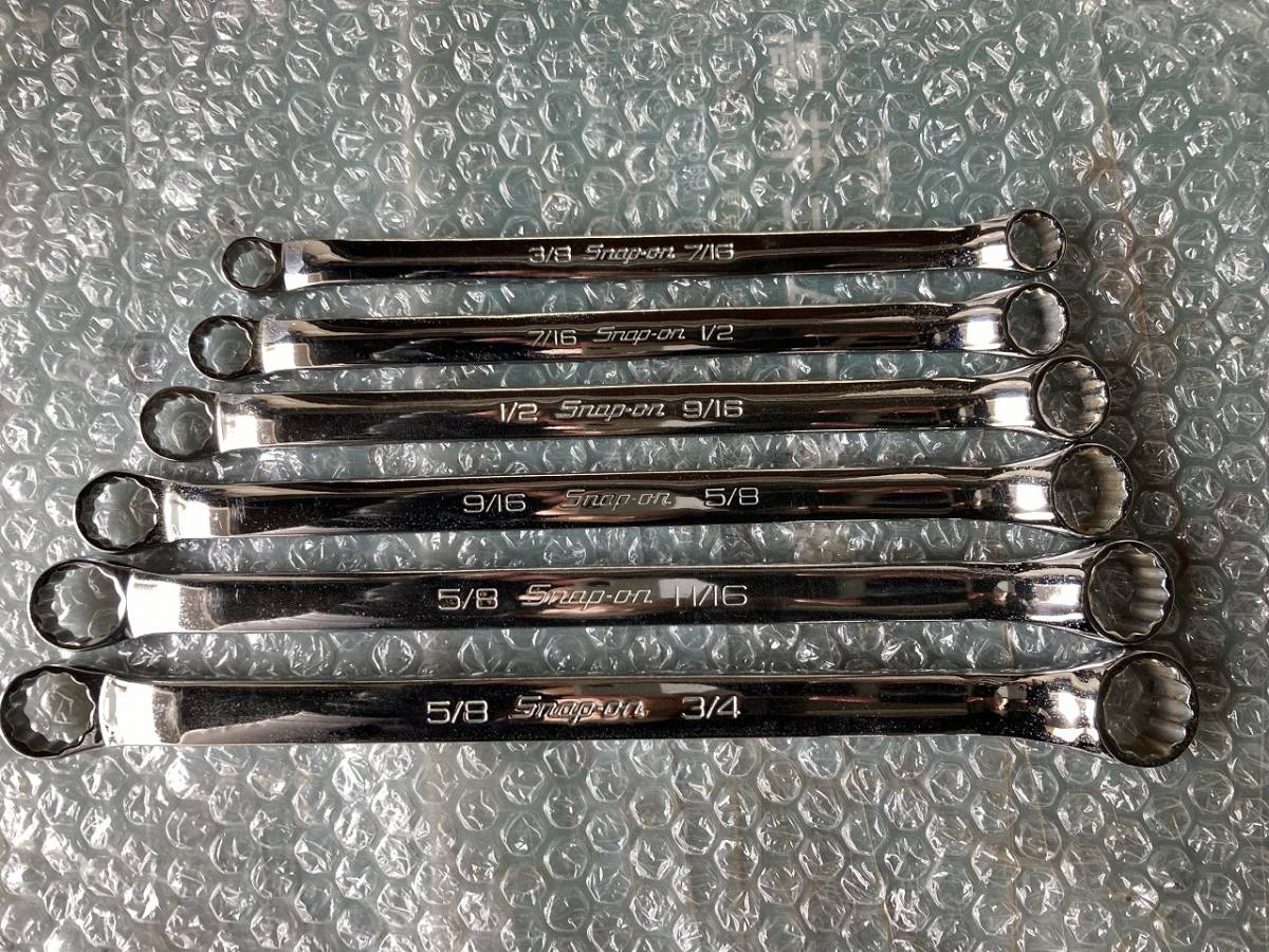 Snap-on スナップオン インチサイズ10°オフセットメガネレンチ6本 