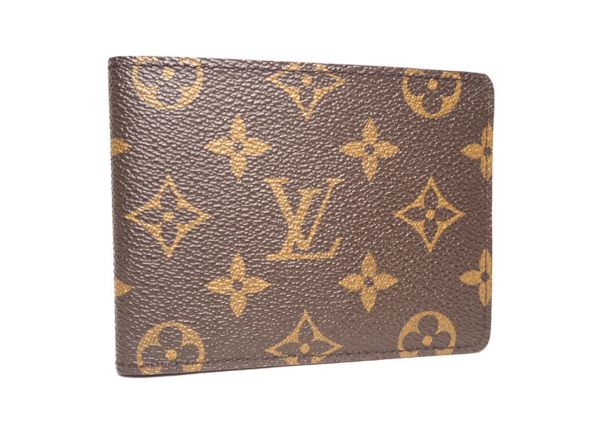 C98 美品　1円 LOUIS VUITTON ルイヴィトン ミュルティブル モノグラム ポルトフォイユ マルコ 二つ折 財布 ウォレット メンズ 札入