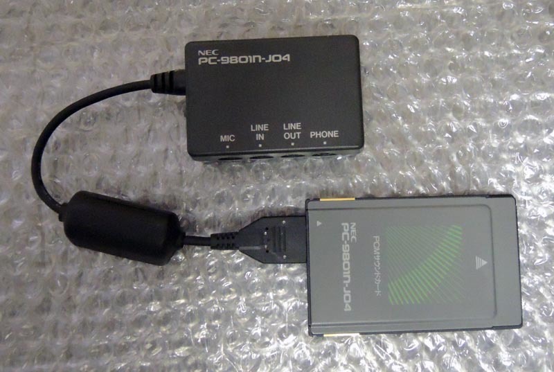 NEC製 PC-98Note用PCM サウンドカード（PC-9801N-J04） 動作未確認