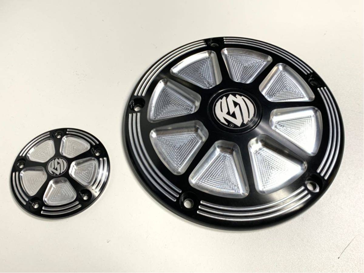 ハーレー ダービーカバー/タイマーカバー 左右セット CNCアルミ削り出し ソフテイル/ツーリング/ロードキング/ストリート/ツインカム/RSD