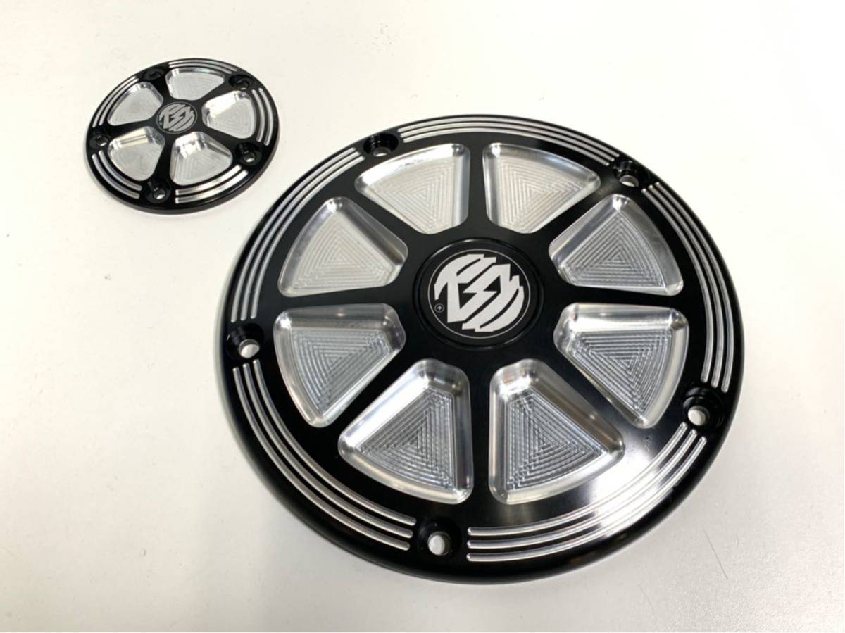 ハーレー ダービーカバー/タイマーカバー 左右セット CNCアルミ削り出し ソフテイル/ツーリング/ロードキング/ストリート/ツインカム/RSD