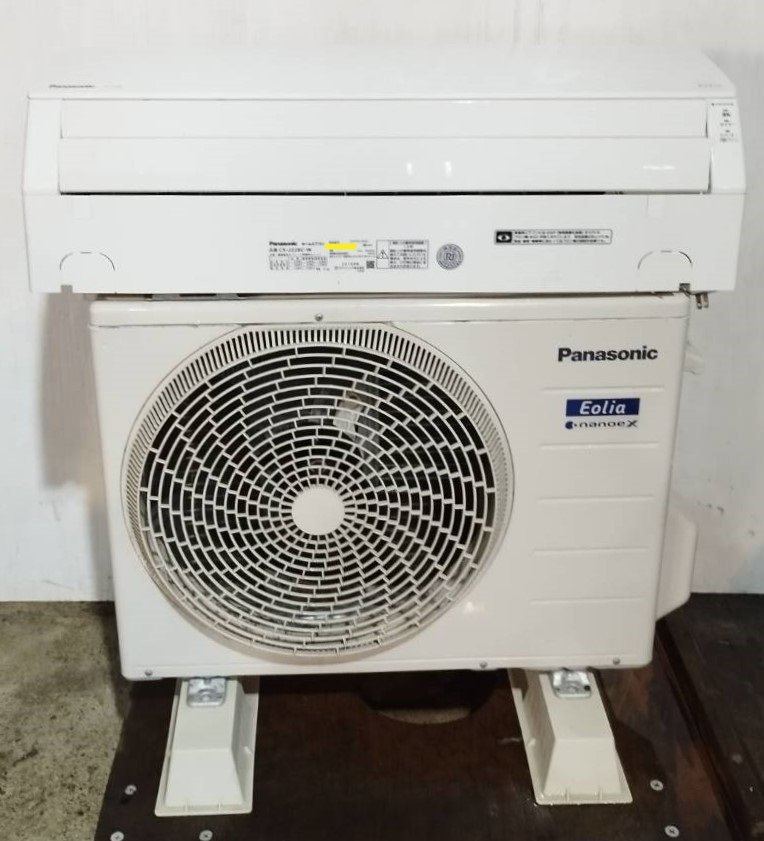 【大阪/岸和田発】 Panasonic/ パナソニック 冷暖房除湿エアコン Eolia CS-J228C-W 2.2kW 6畳-9畳 ナノイーX搭載 クリーンフィルター (2)