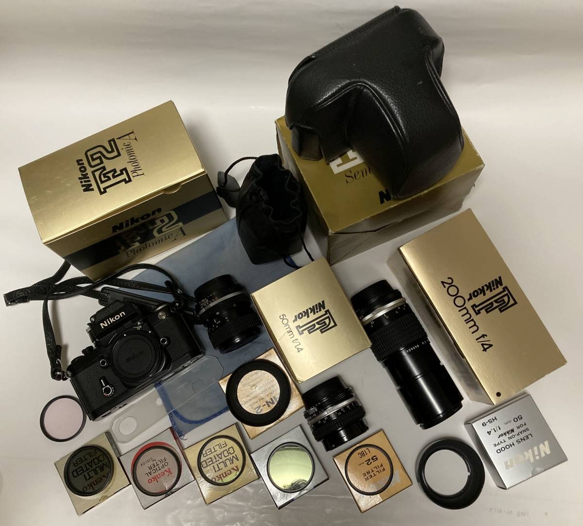 ニコン NIKON F2 Photomic A フィルムカメラ レンズ3本 フィルタ